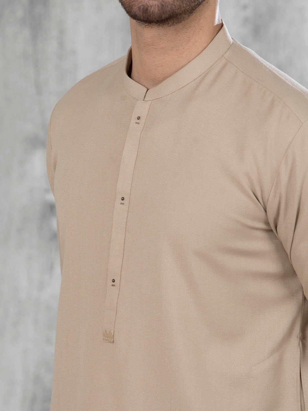 Beige Blended Kurta Trouser - AL-KT-2729