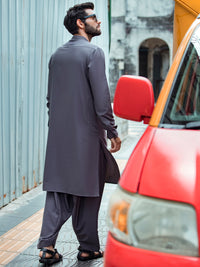 Grey Kurta Shalwar - AL-KS-2730