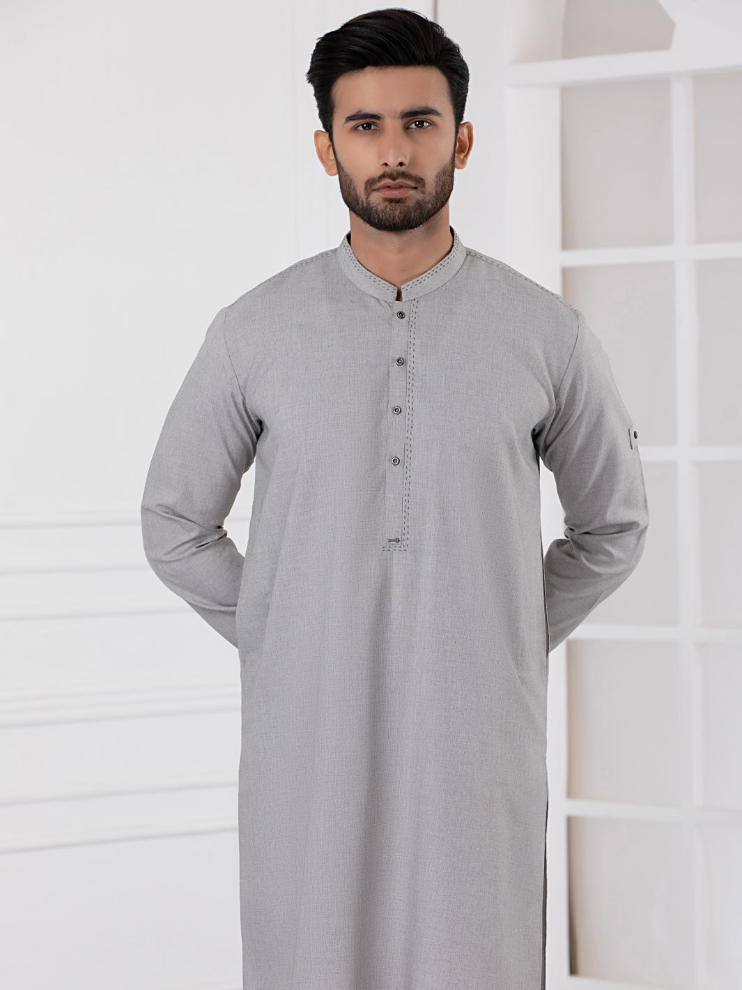 Grey Kurta Blended Trouser - AL-KT-2758