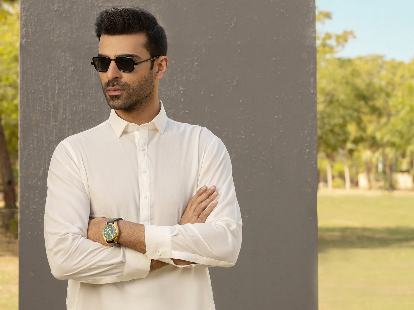 White Kameez Shalwar - ALWA-KS-276