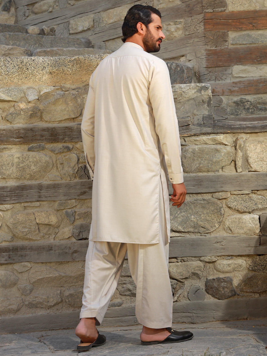 Light Grey Kameez Shalwar - AL-KS-2772