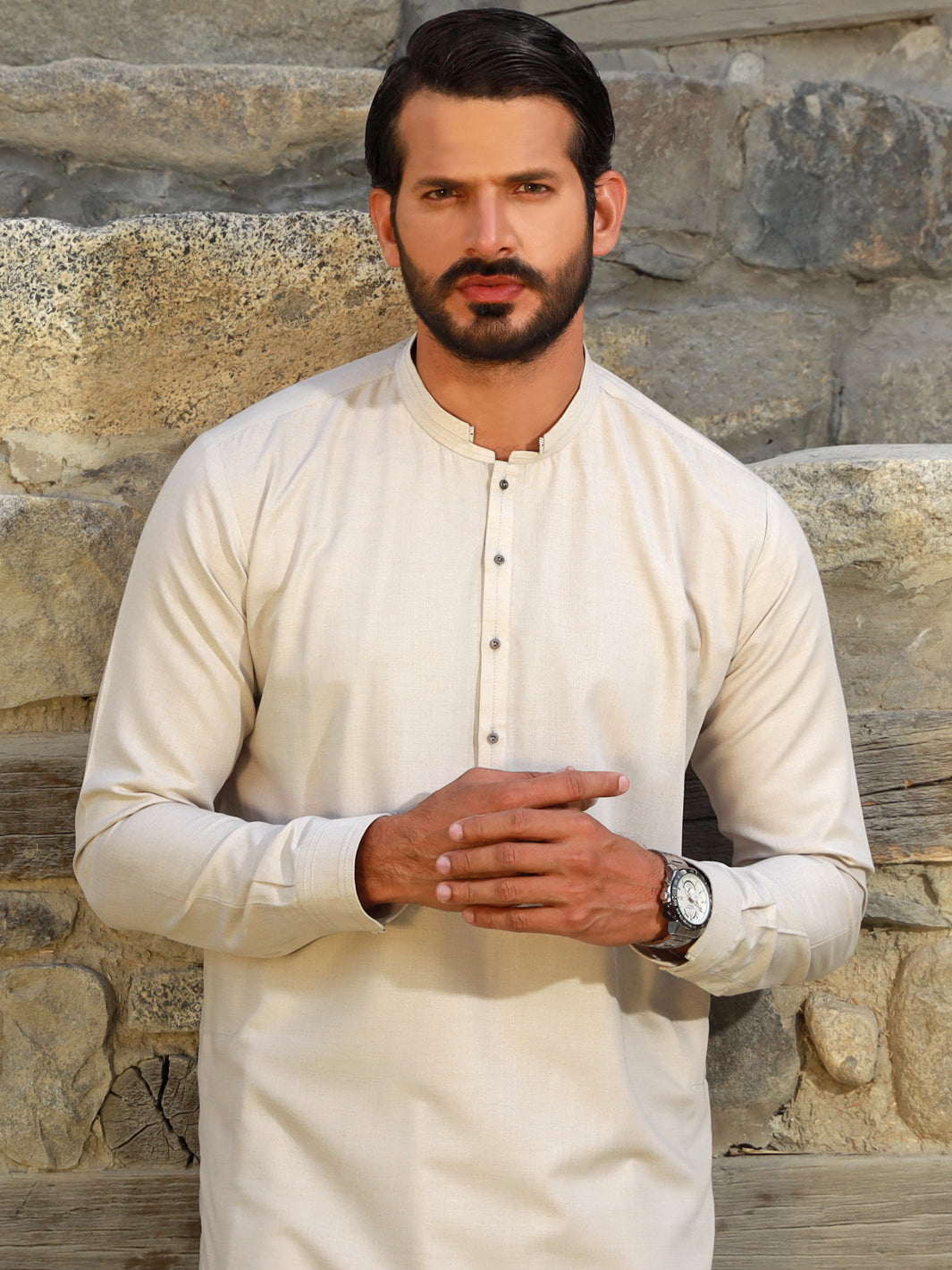 Light Grey Kameez Shalwar - AL-KS-2772