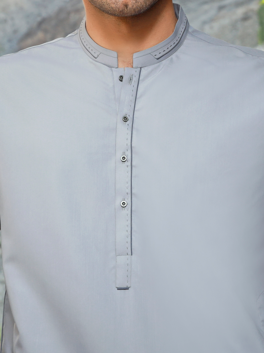 Grey Kameez Shalwar - AL-KS-2777