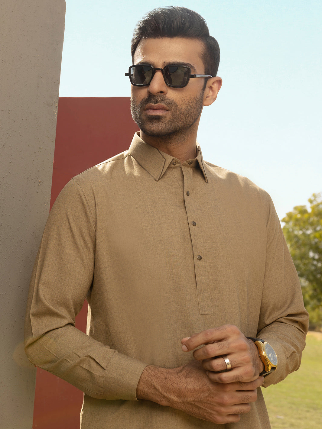 Green Kameez Shalwar - ALWA-KS-278