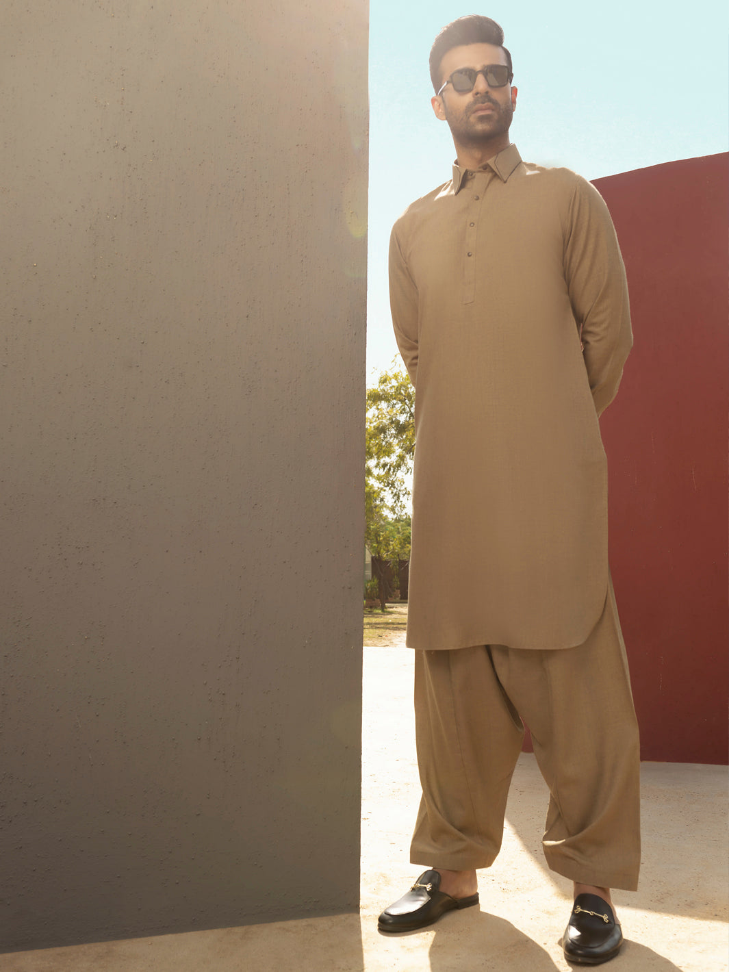 Green Kameez Shalwar - ALWA-KS-278