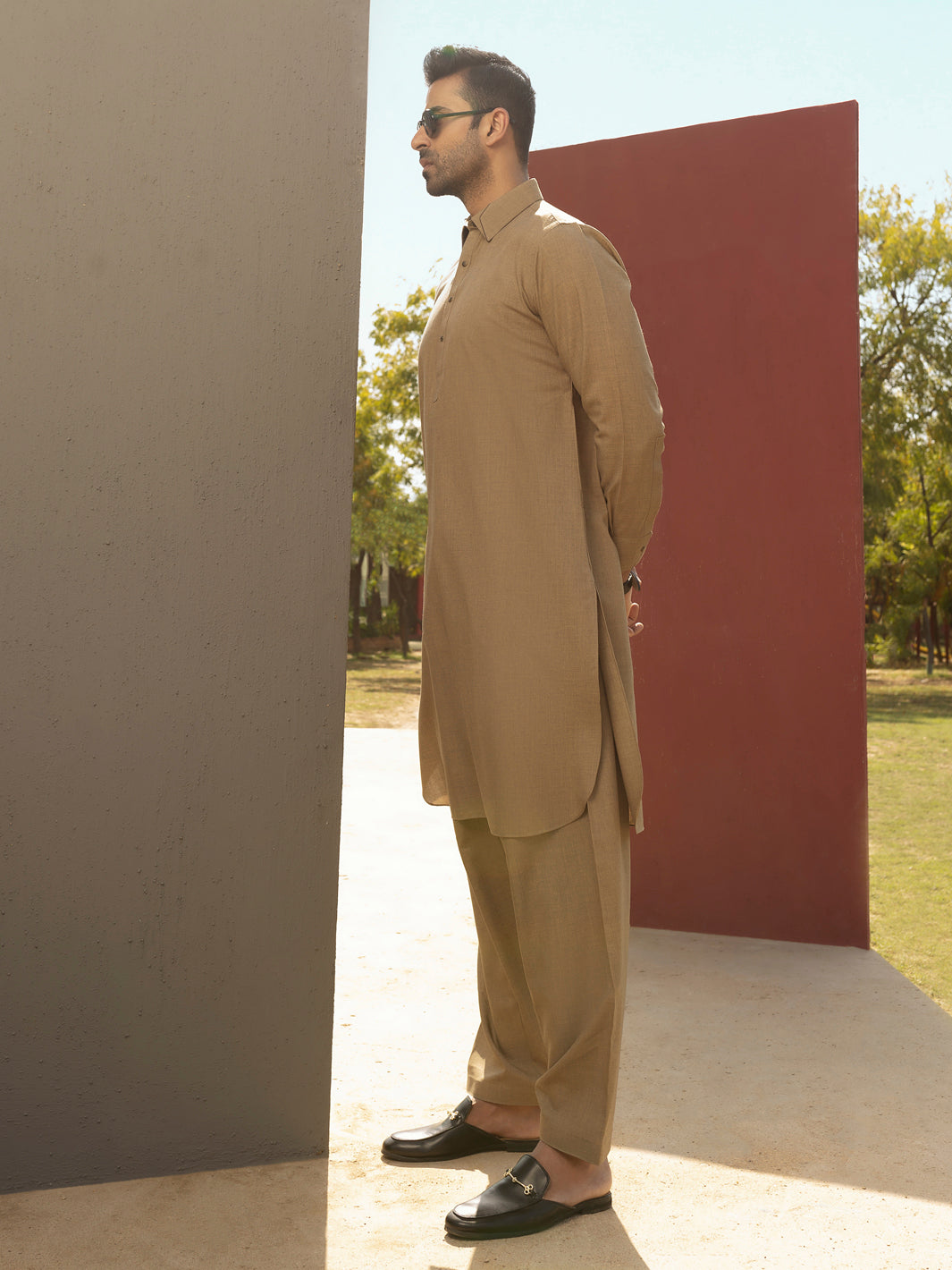 Green Kameez Shalwar - ALWA-KS-278