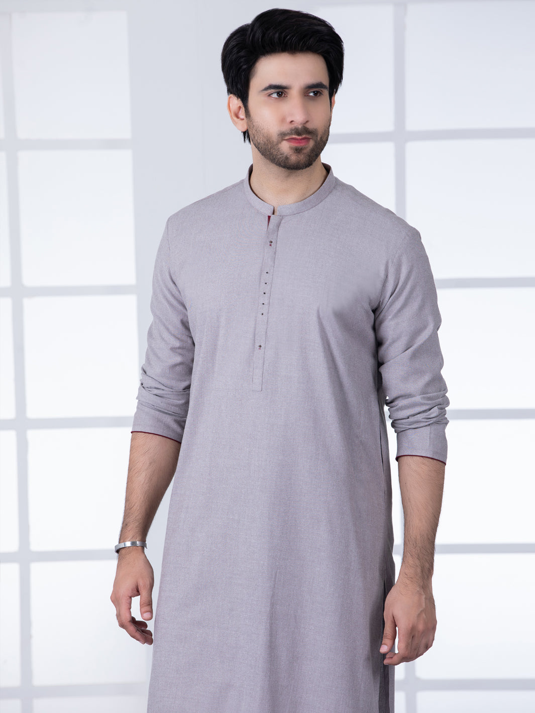 Light Brown Blended Kurta Trouser - AL-KT-2795