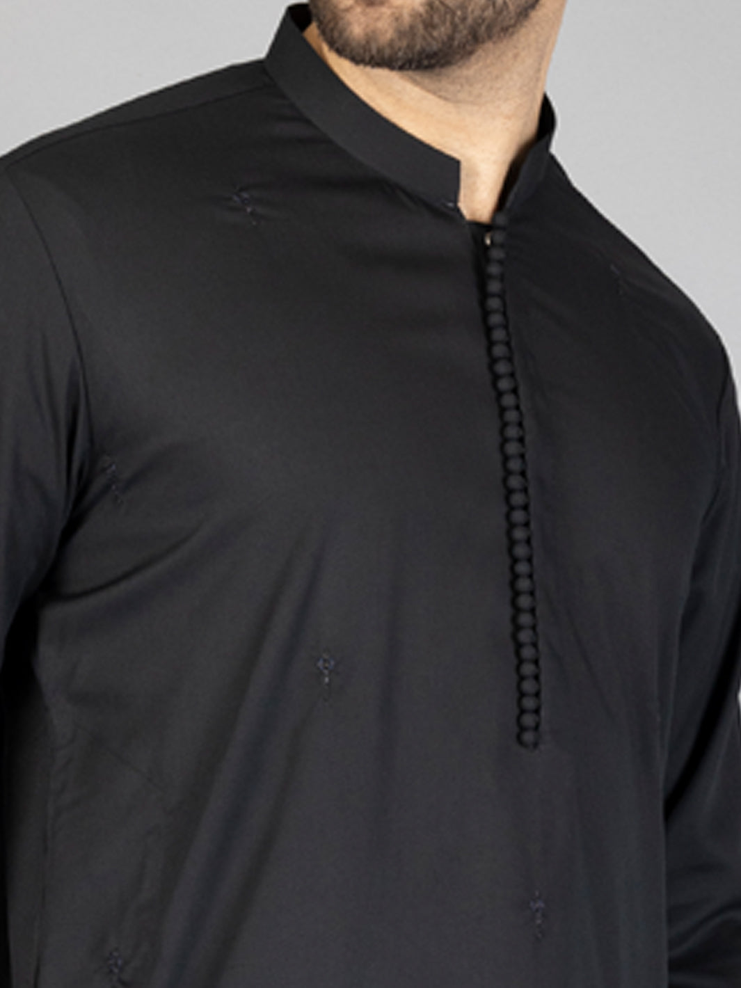 Black Blended Kurta Trouser - AL-KT-2812