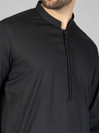 Black Blended Kurta Trouser - AL-KT-2812