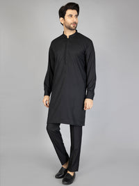 Black Blended Kurta Trouser - AL-KT-2812