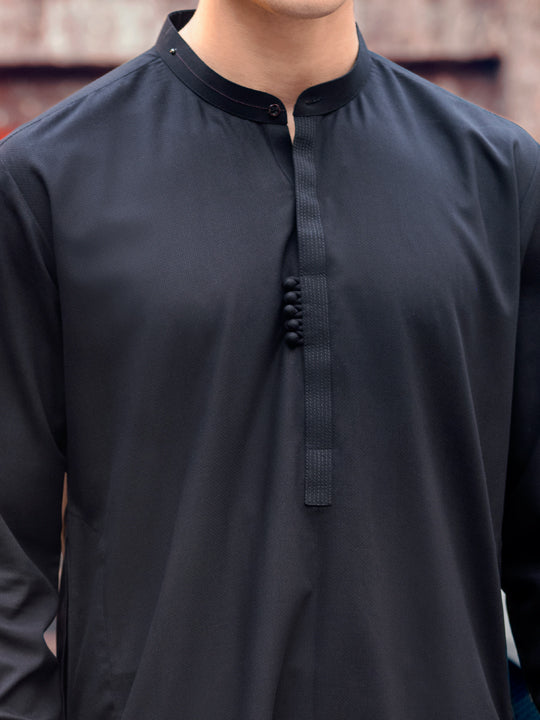 Black Blended Kurta Trouser - AL-KT-2831