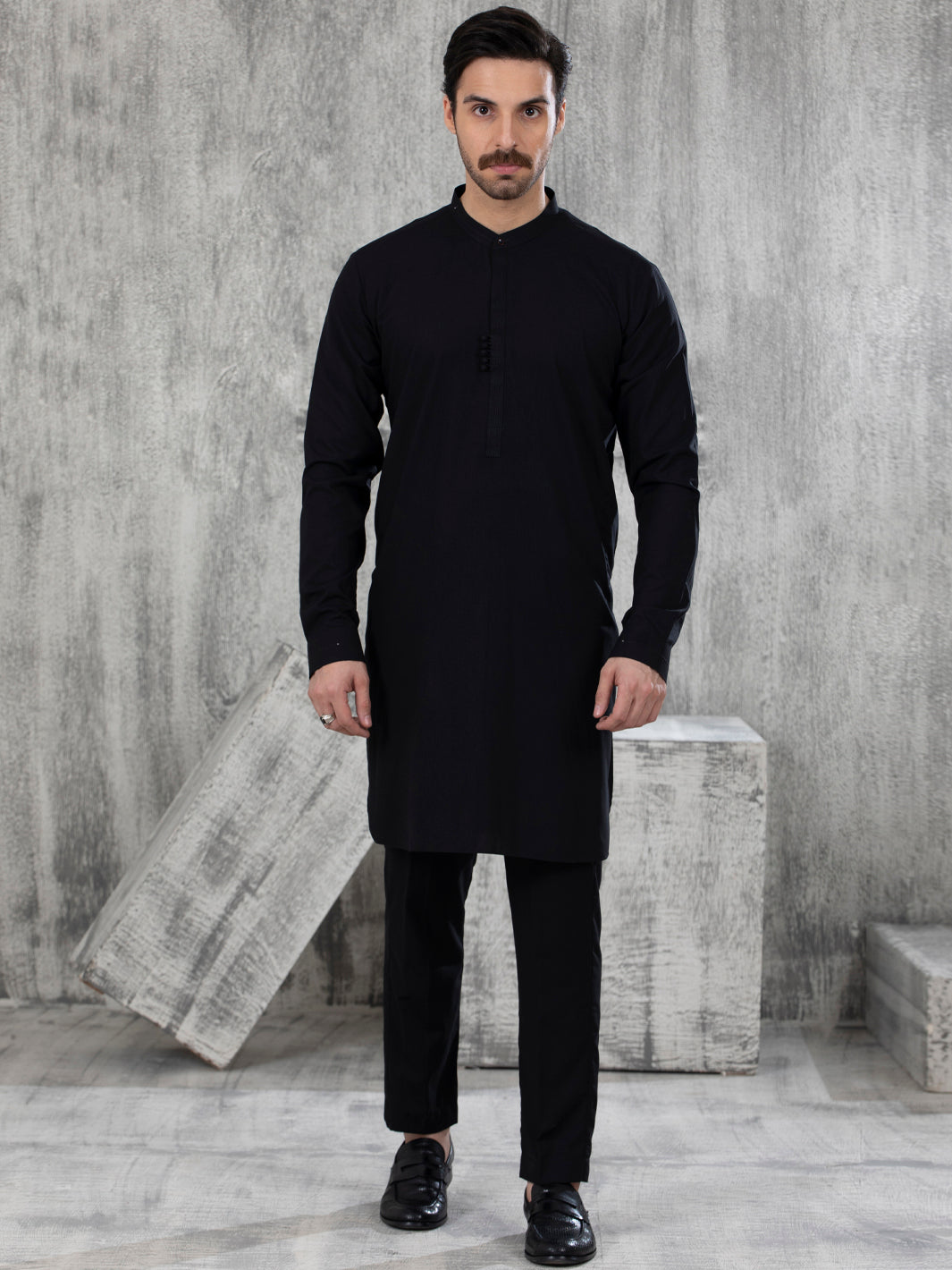 Black Blended Kurta Trouser - AL-KT-2831