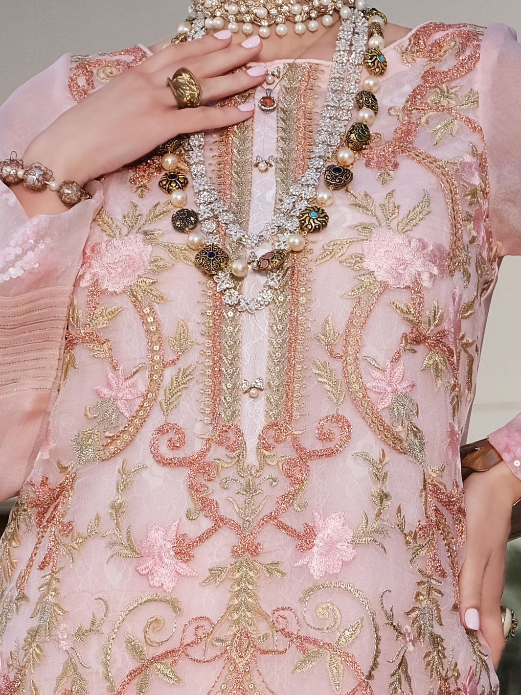 Pink 2Pc Formal Stitched - AL-2PS-LS-284