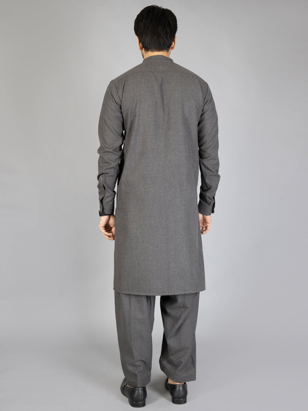 Grey Blended Kameez Shalwar - AL-KS-2855