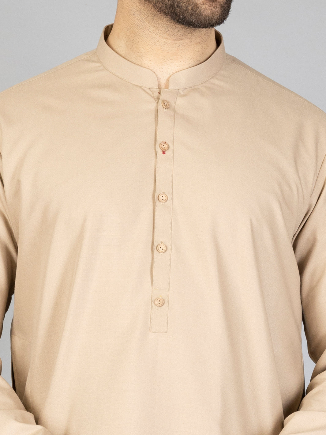 Beige Blended Kurta Trouser - AL-KT-2875