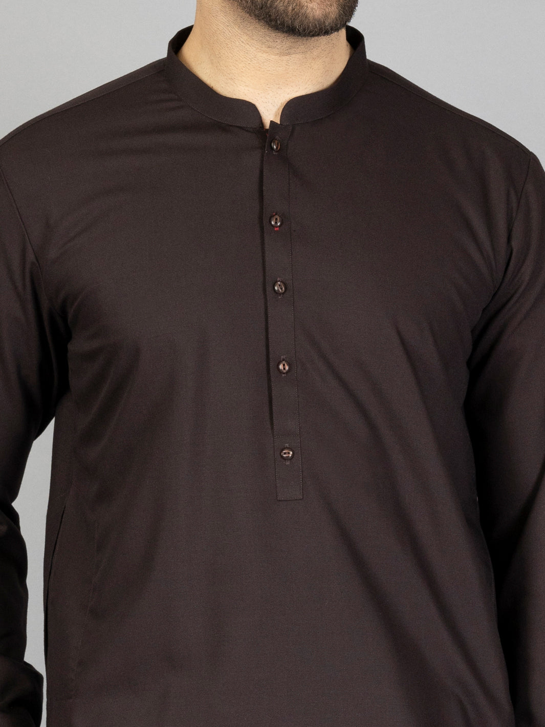 Dark Brown Blended Kurta Trouser - AL-KT-2878