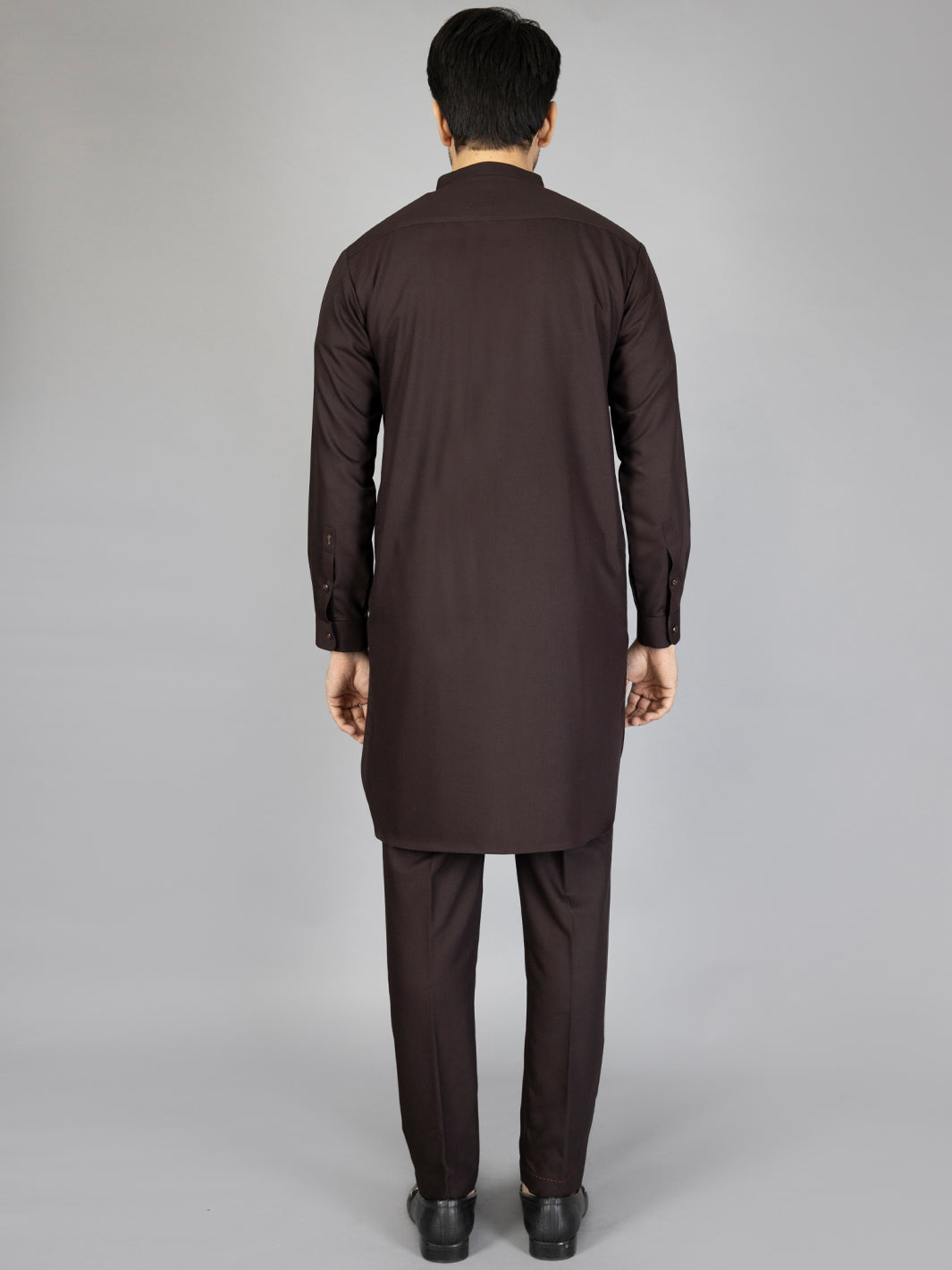 Dark Brown Blended Kurta Trouser - AL-KT-2878