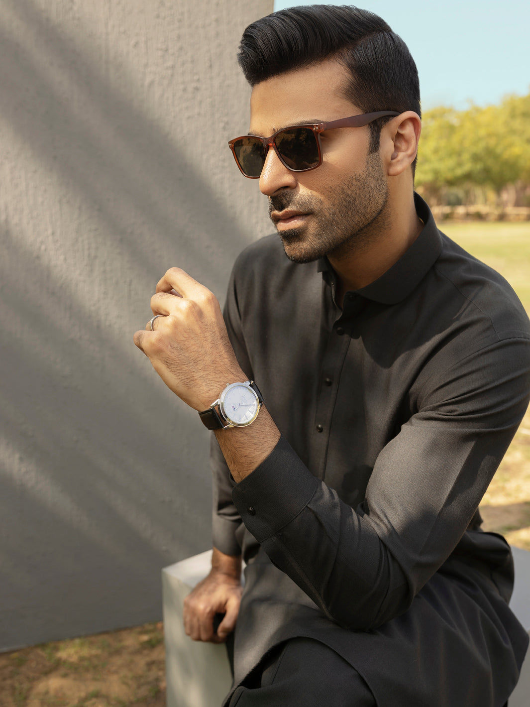 Black Kameez Shalwar - ALWA-KS-287