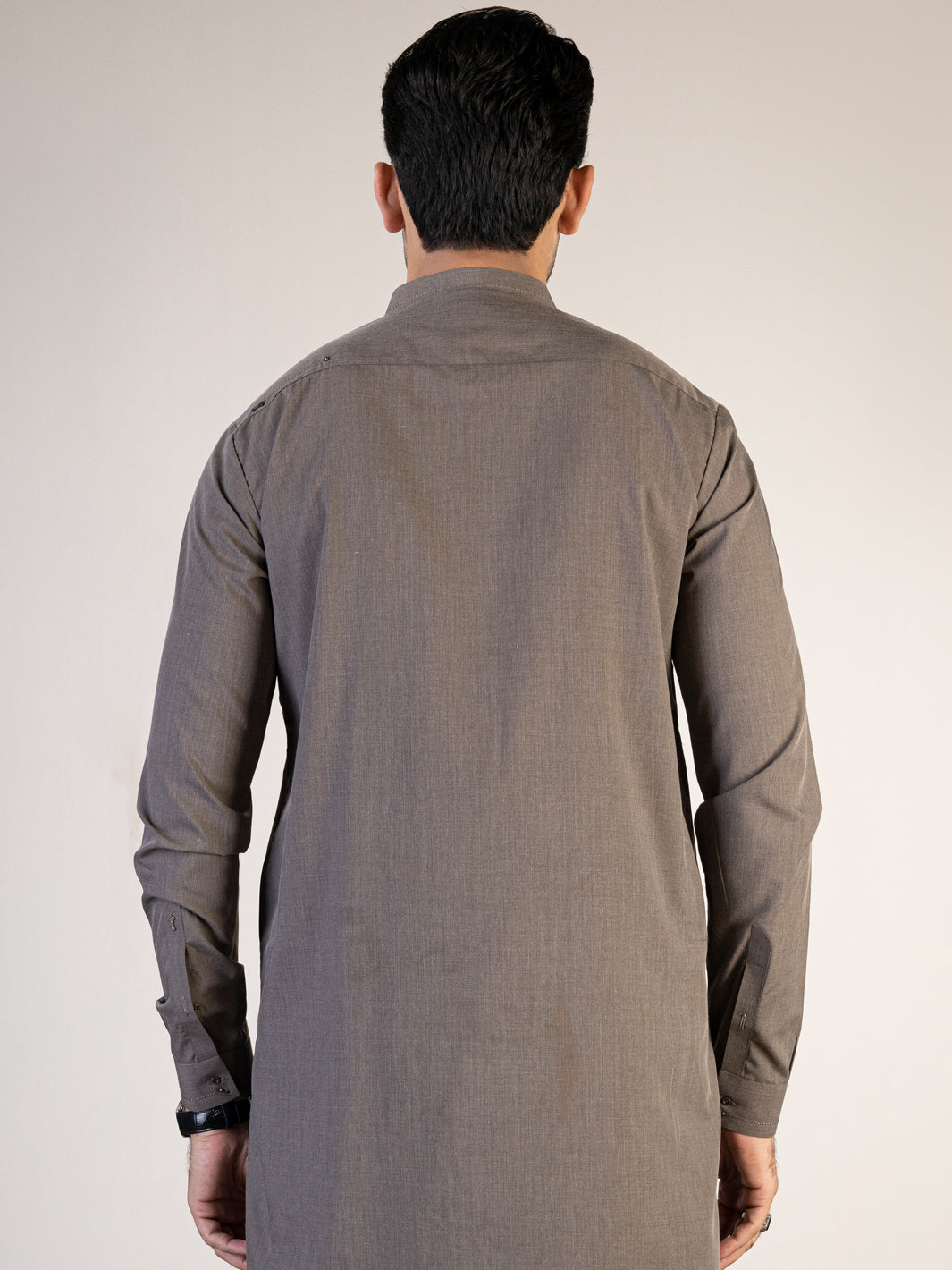 Brown Blended Kameez Shalwar - AL-KS-2882