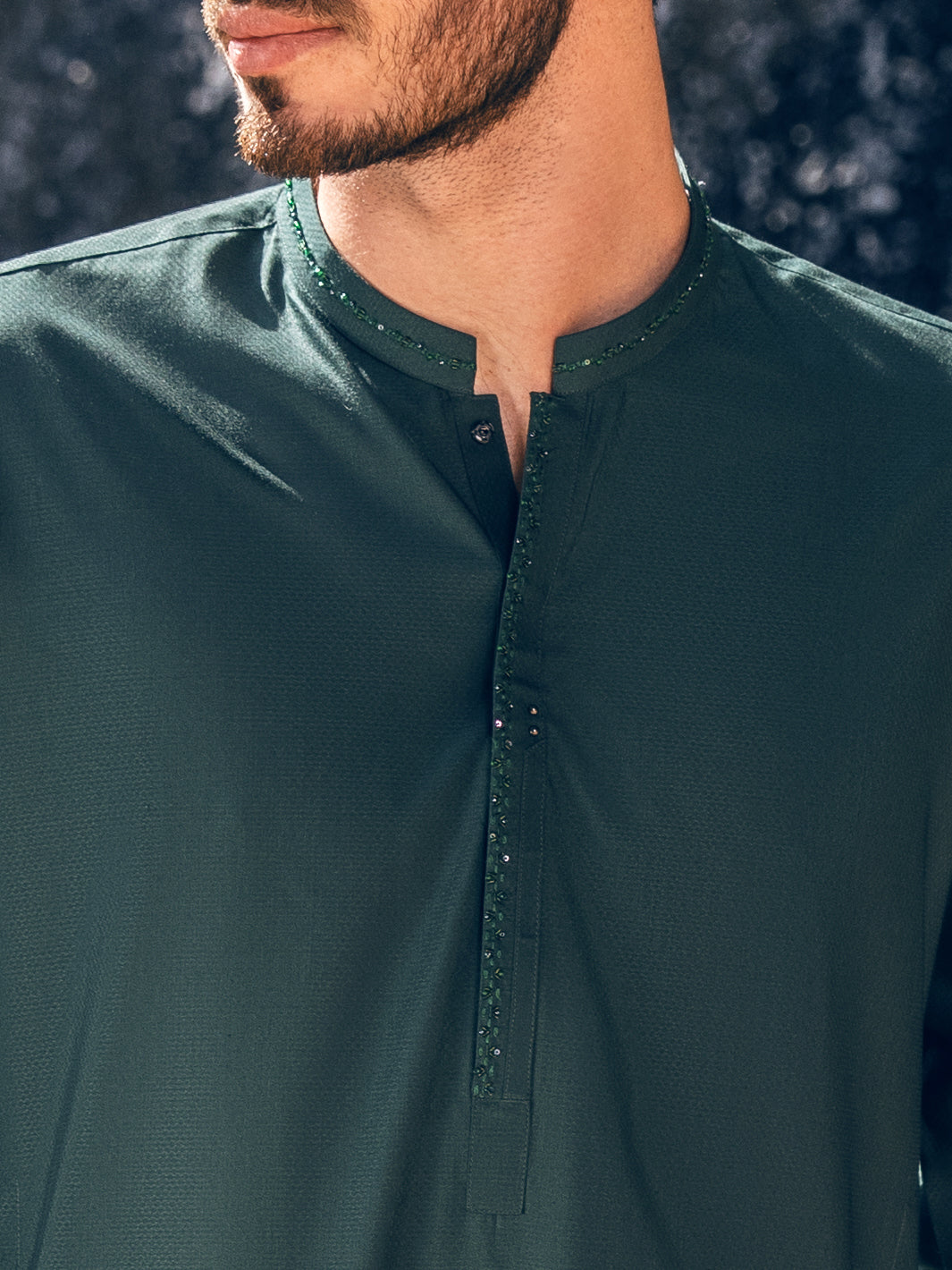 Green Blended Kameez Shalwar - AL-KS-2892