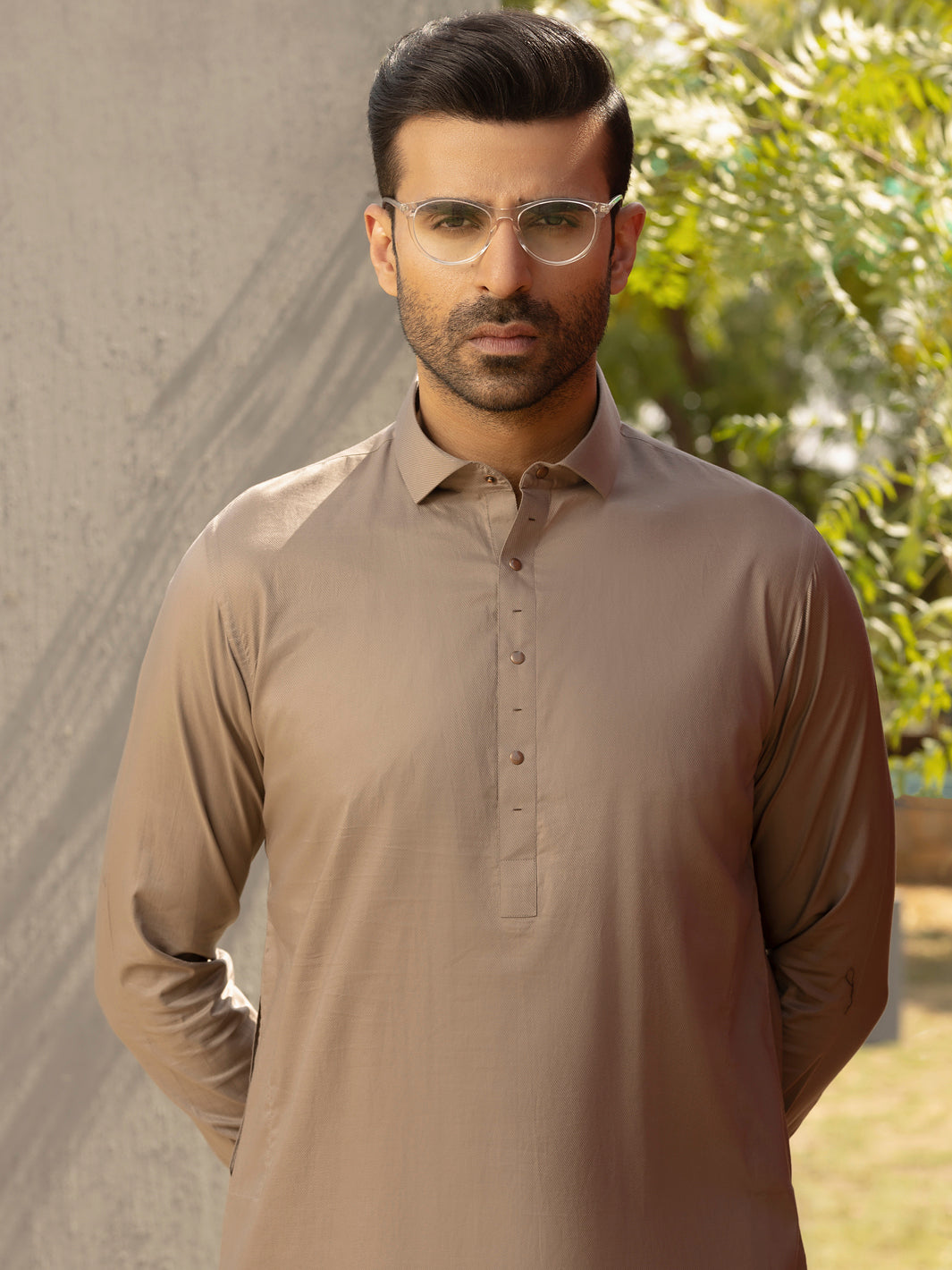 Brown Kameez Shalwar - ALWA-KS-291