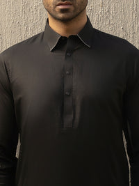 Black Kameez Shalwar - ALWA-KS-295