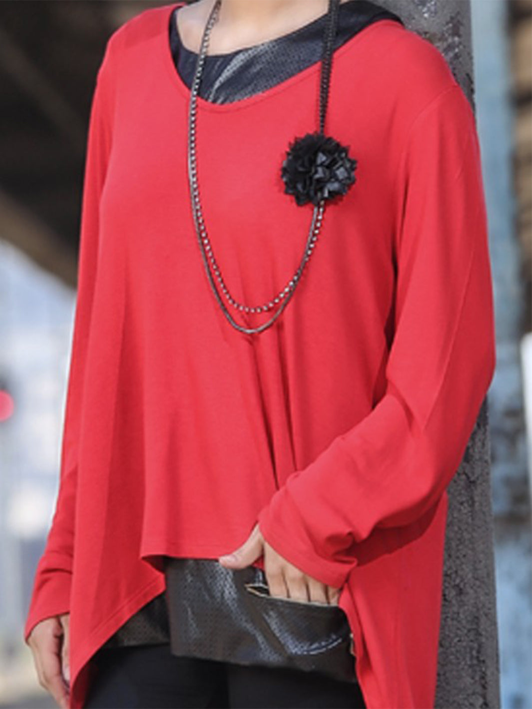 Red Women Top - LSK-2026 - Almirah Online