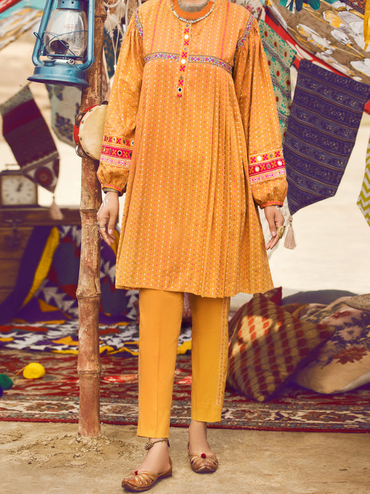 Mustard Yarn Dyed Tunic - AWP-LK-319A