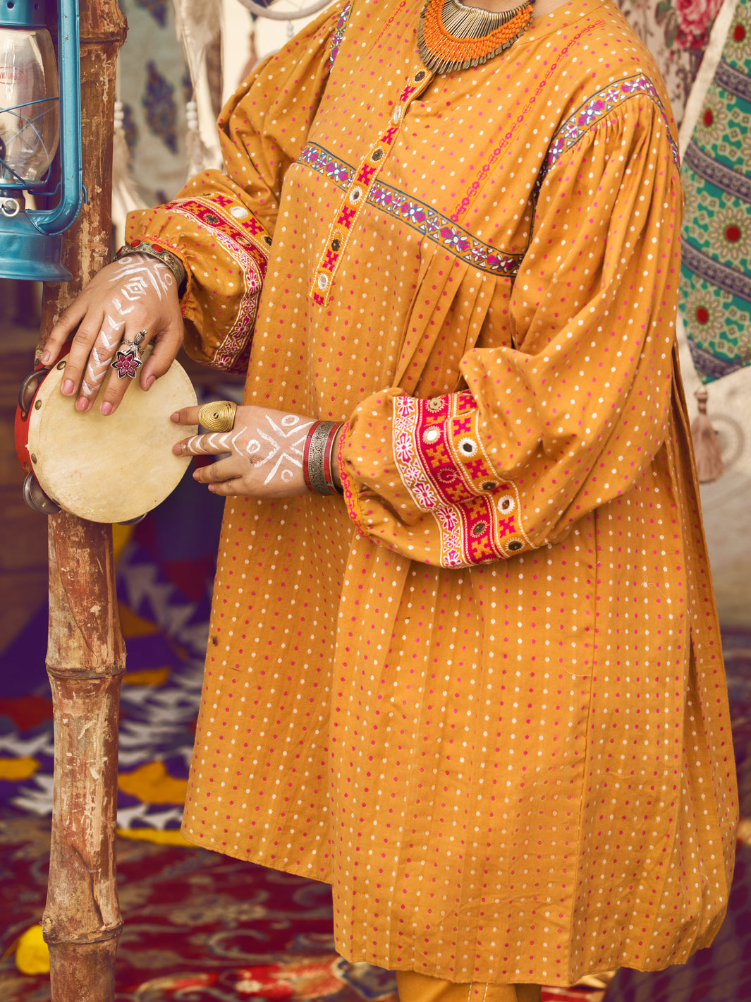 Mustard Yarn Dyed Tunic - AWP-LK-319A