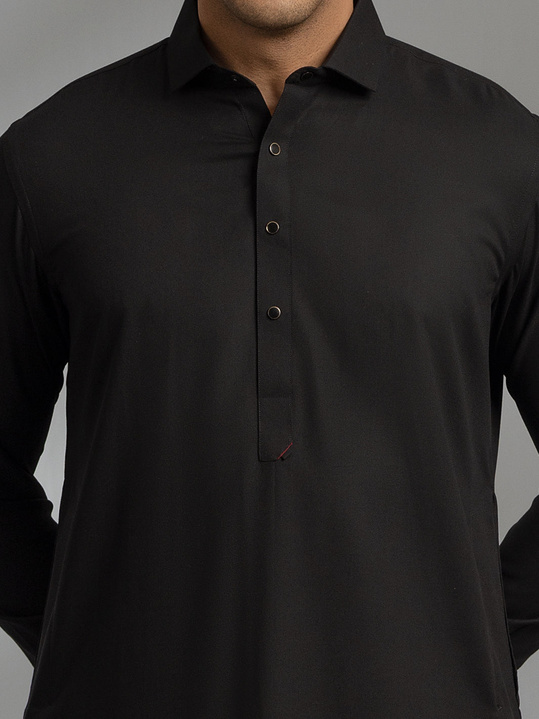 Black Blended Kameez Shalwar - ALWA-KS-347