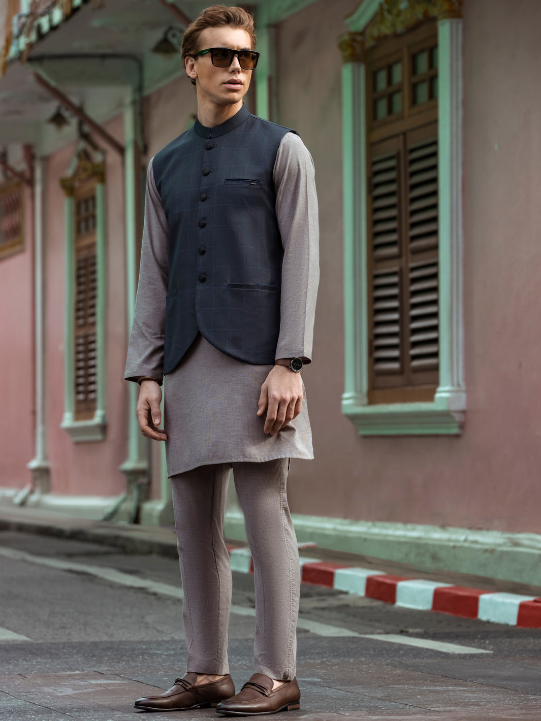 Blue Suiting Waistcoat - AL-WC-360