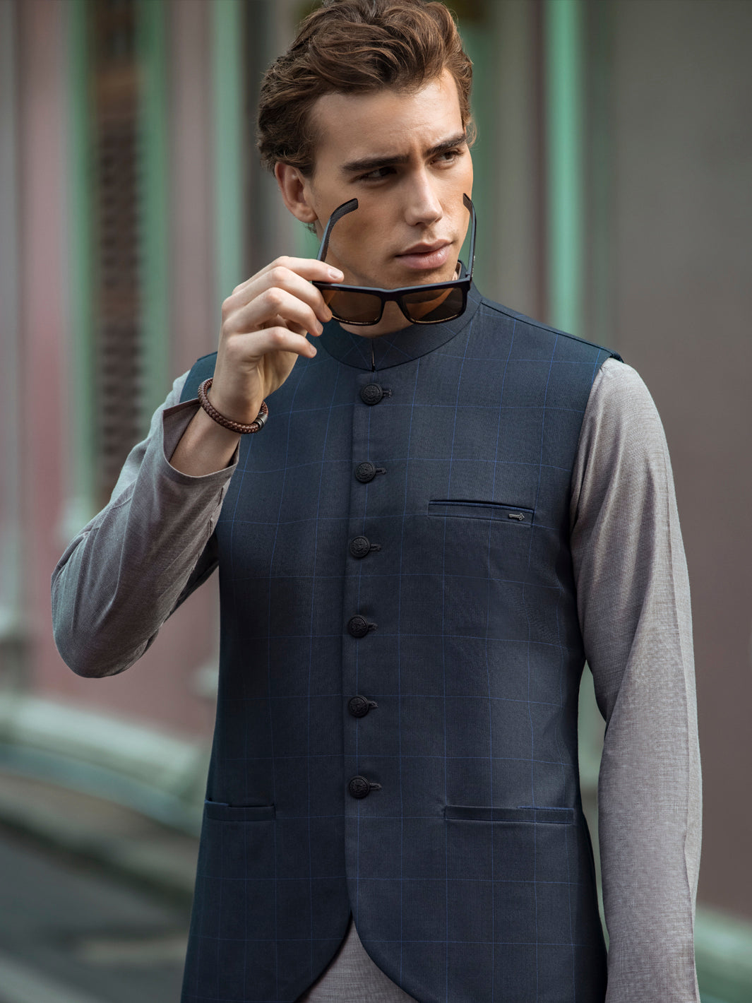 Blue Suiting Waistcoat - AL-WC-360