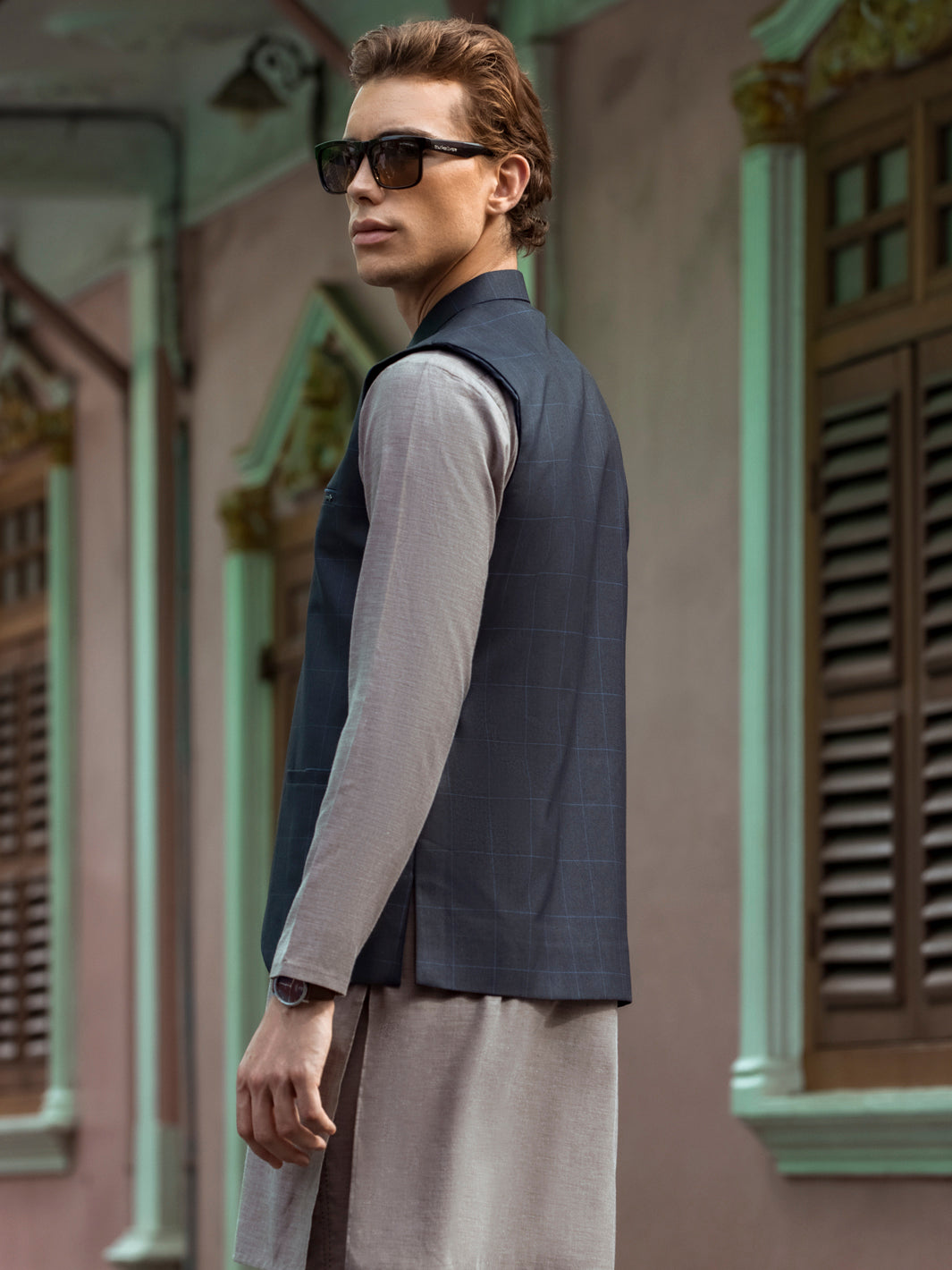 Blue Suiting Waistcoat - AL-WC-360