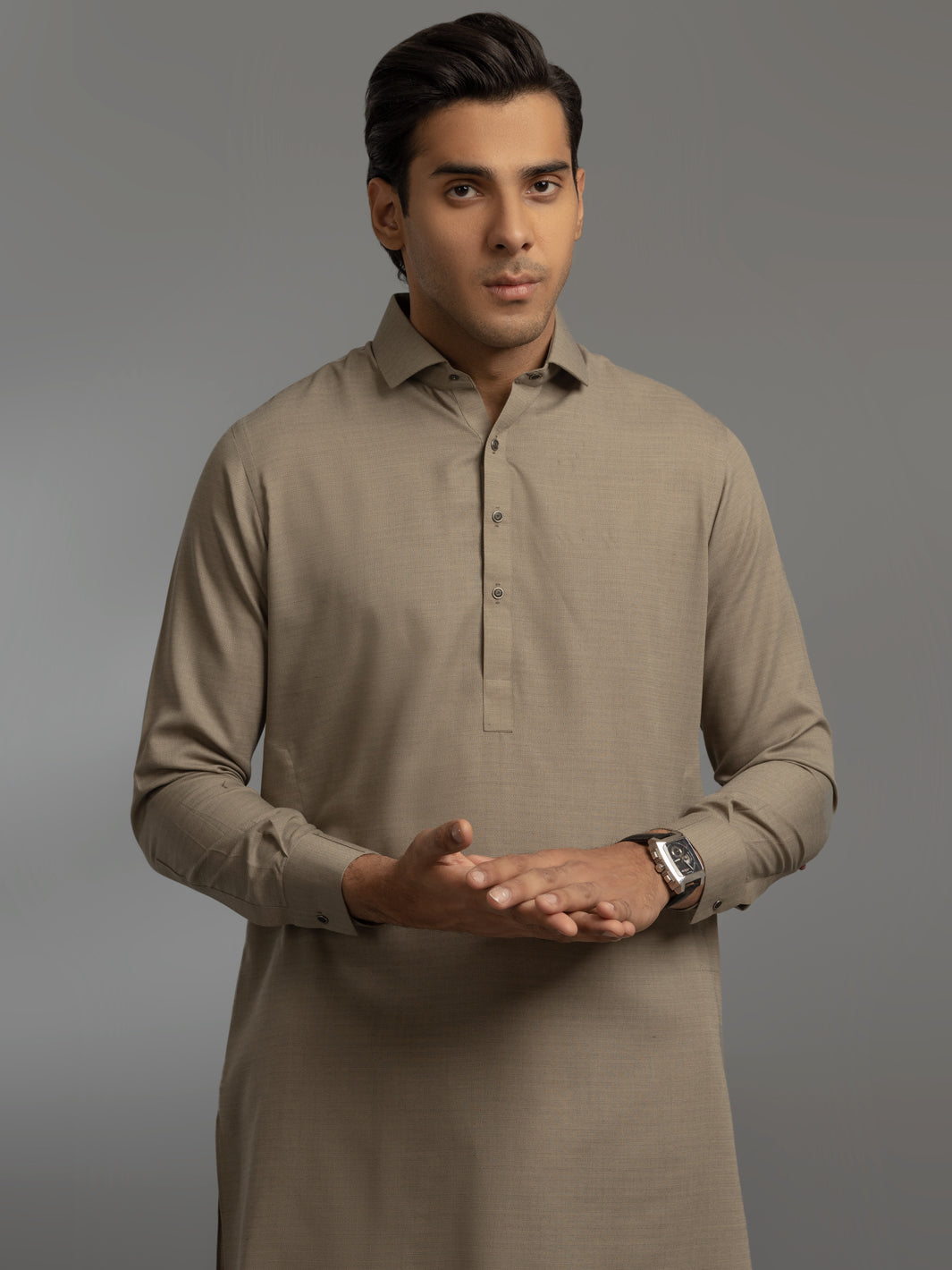 Green Blended Kameez Shalwar - ALWA-KS-361