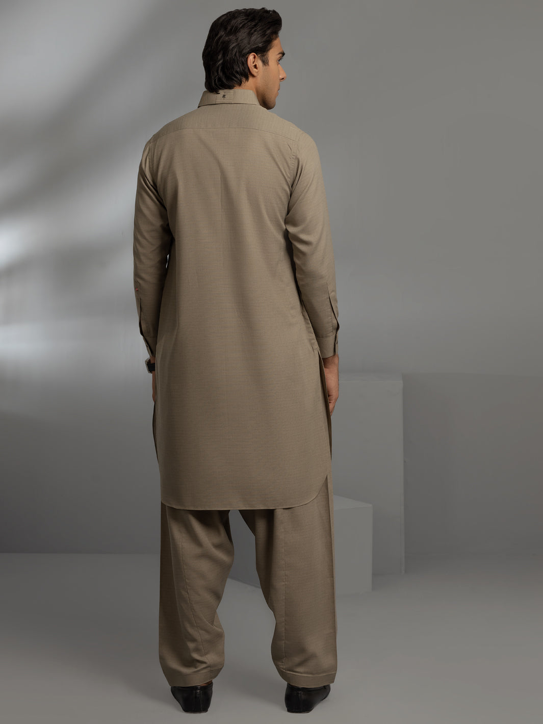 Green Blended Kameez Shalwar - ALWA-KS-361