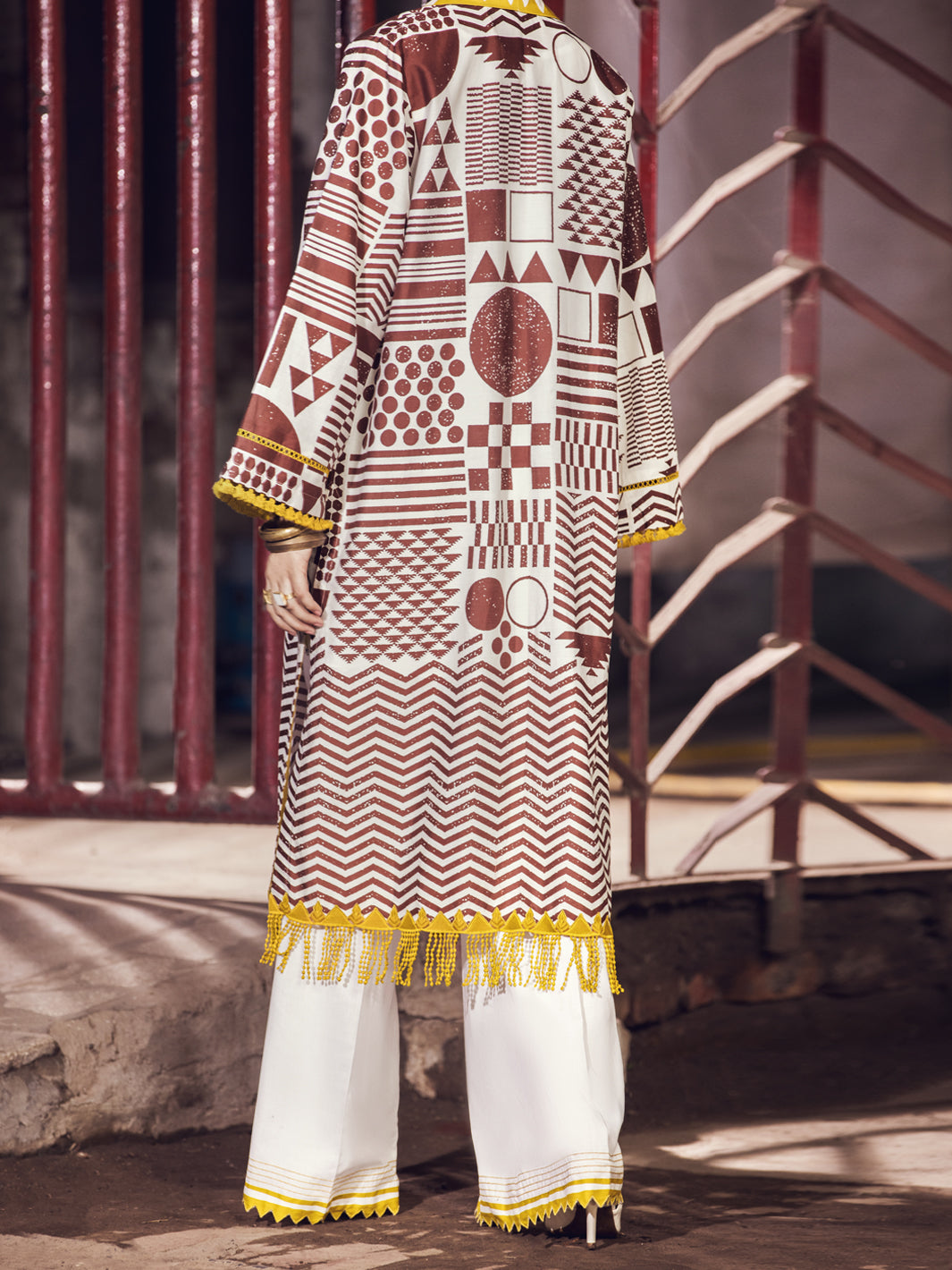 Brown Cambric 2Pc Unstitched - AWP-2PS-363