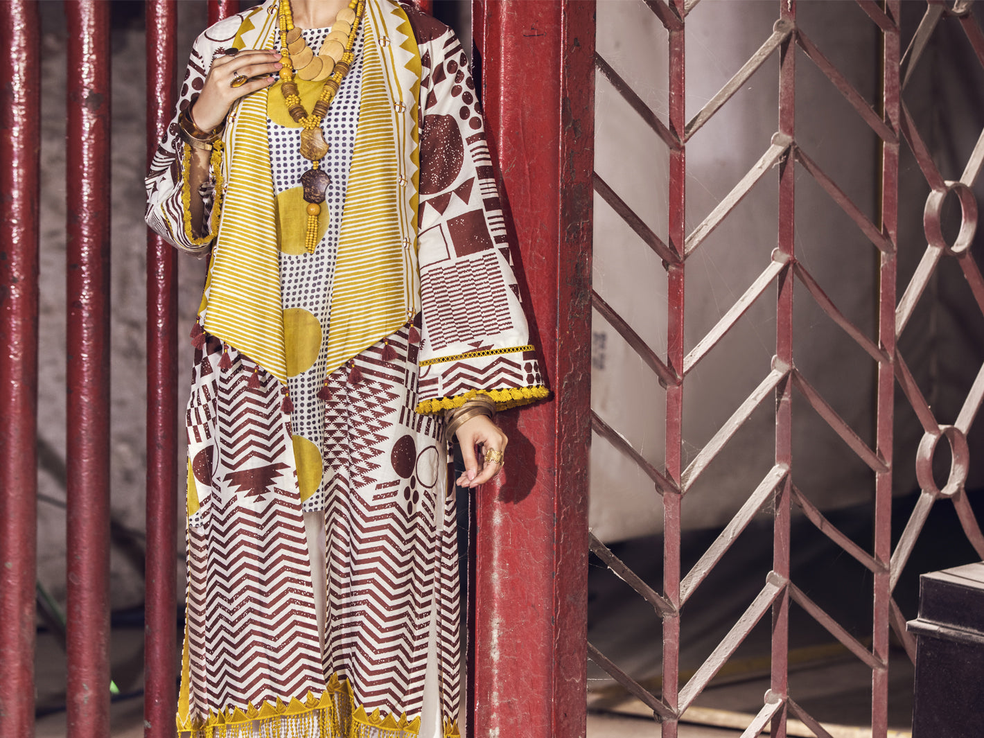 Brown Cambric 2Pc Unstitched - AWP-2PS-363