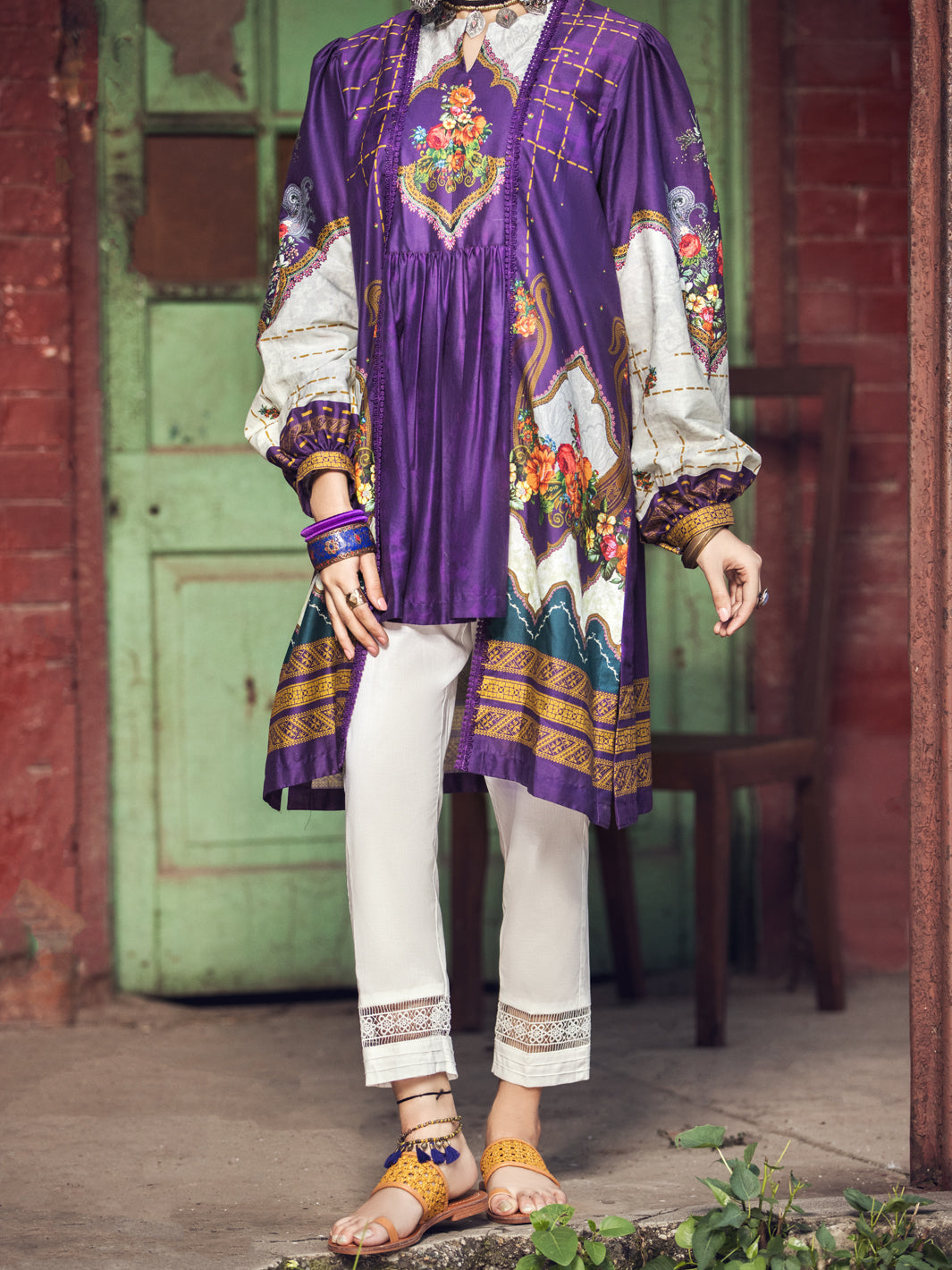 Purple Cambric Tunic - AWP-LK-371