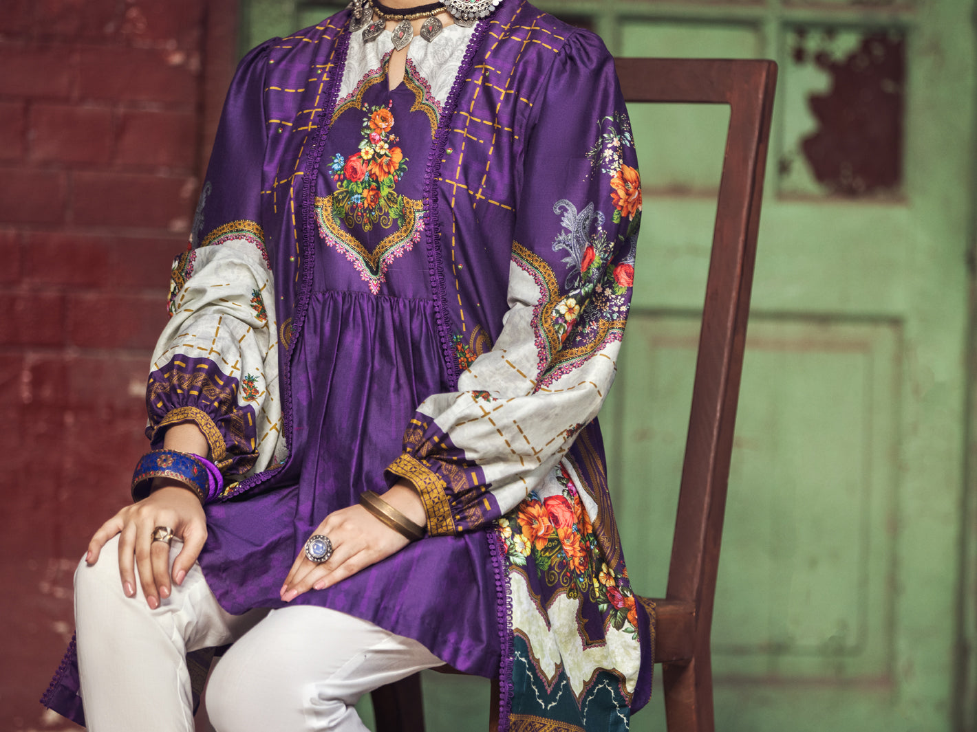 Purple Cambric Tunic - AWP-LK-371