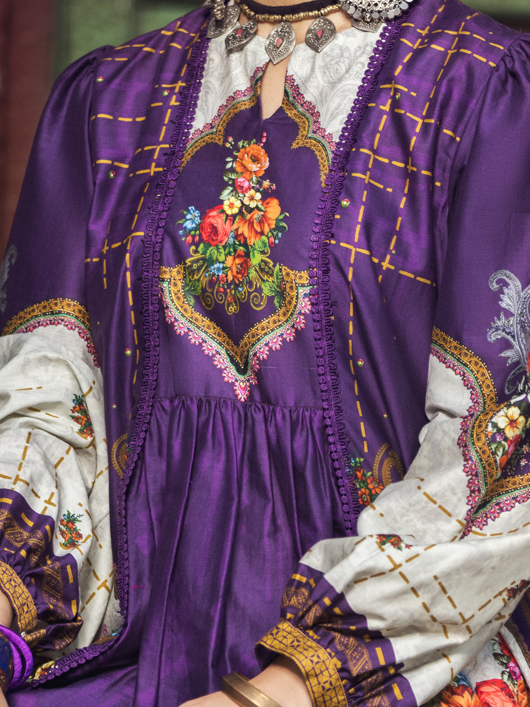Purple Cambric Tunic - AWP-LK-371