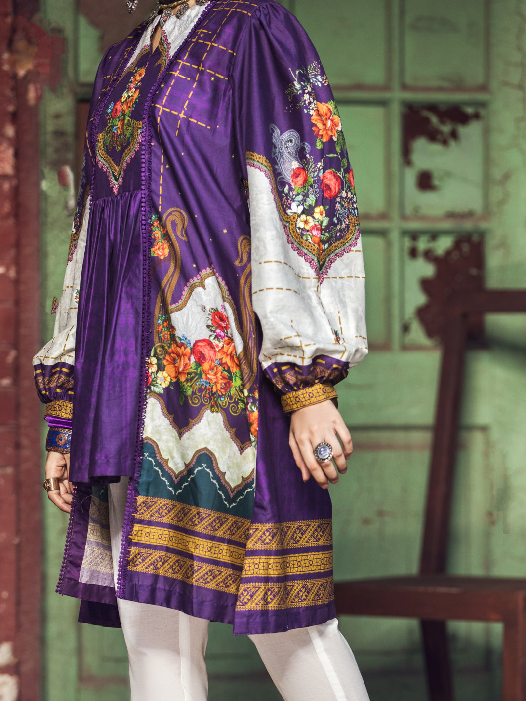 Purple Cambric Tunic - AWP-LK-371