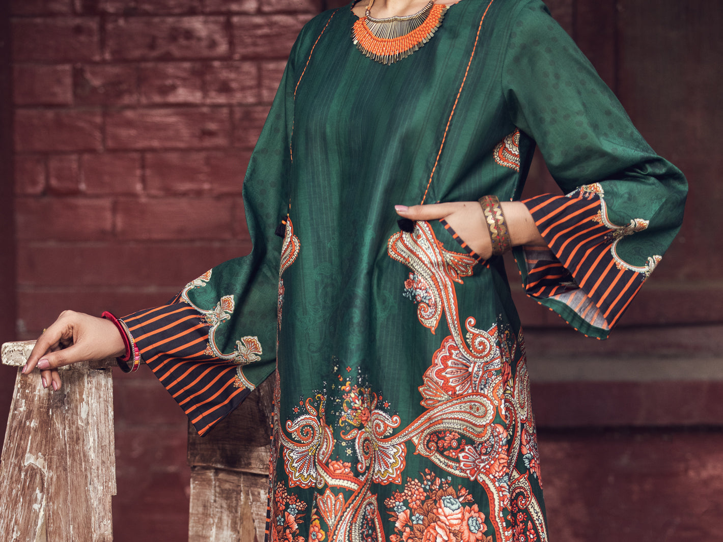 Green Cambric Tunic - AWP-LK-373