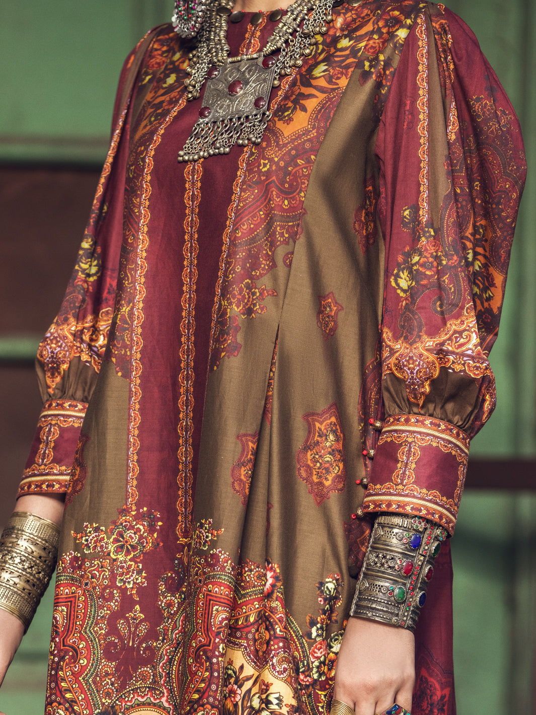 Maroon Cambric Tunic - AWP-LK-374