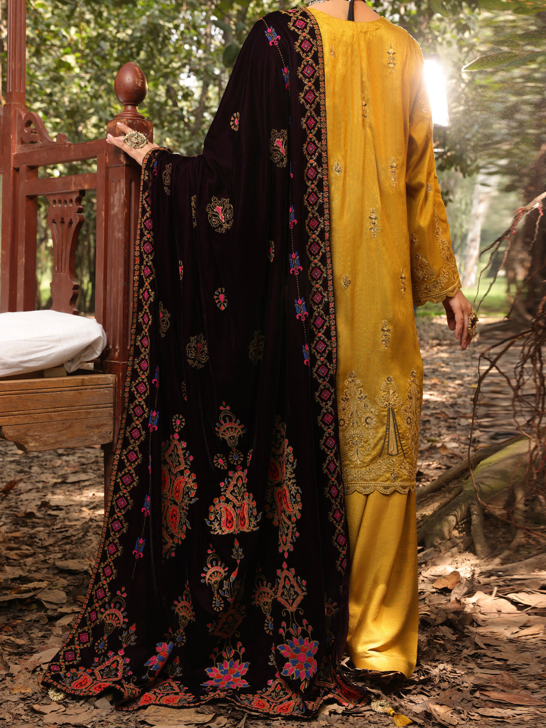 Mehndi Green Raw Silk 3 Piece Formal Unstitched - AL-3PS-LS-UN-395