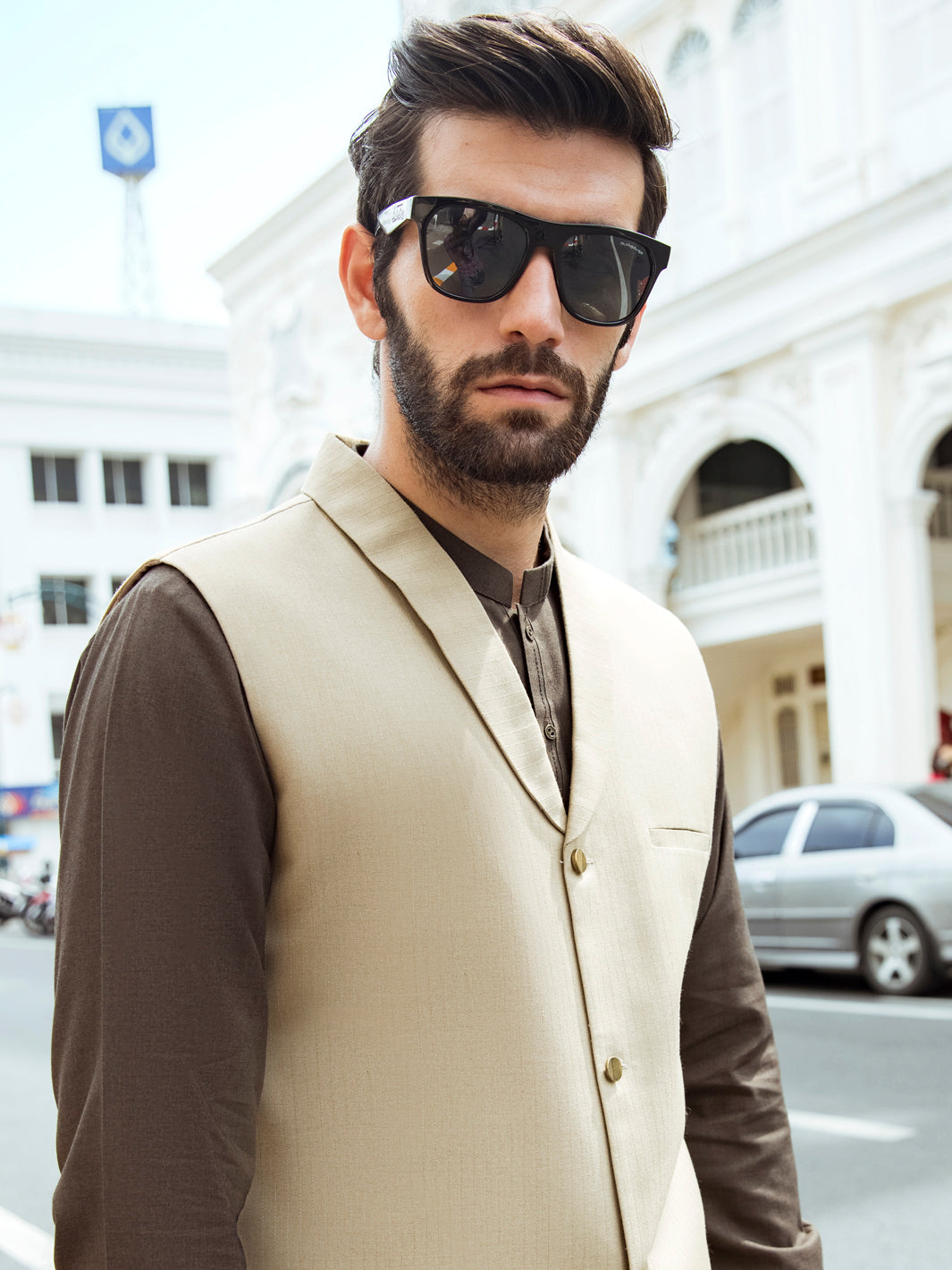 Khaki Waistcoat - AL-WC-396