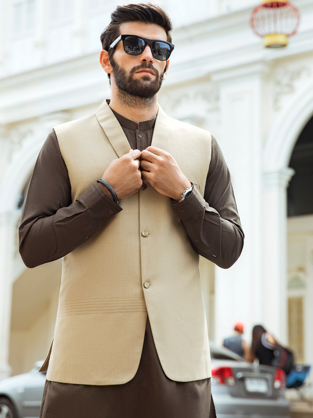Khaki Waistcoat - AL-WC-396
