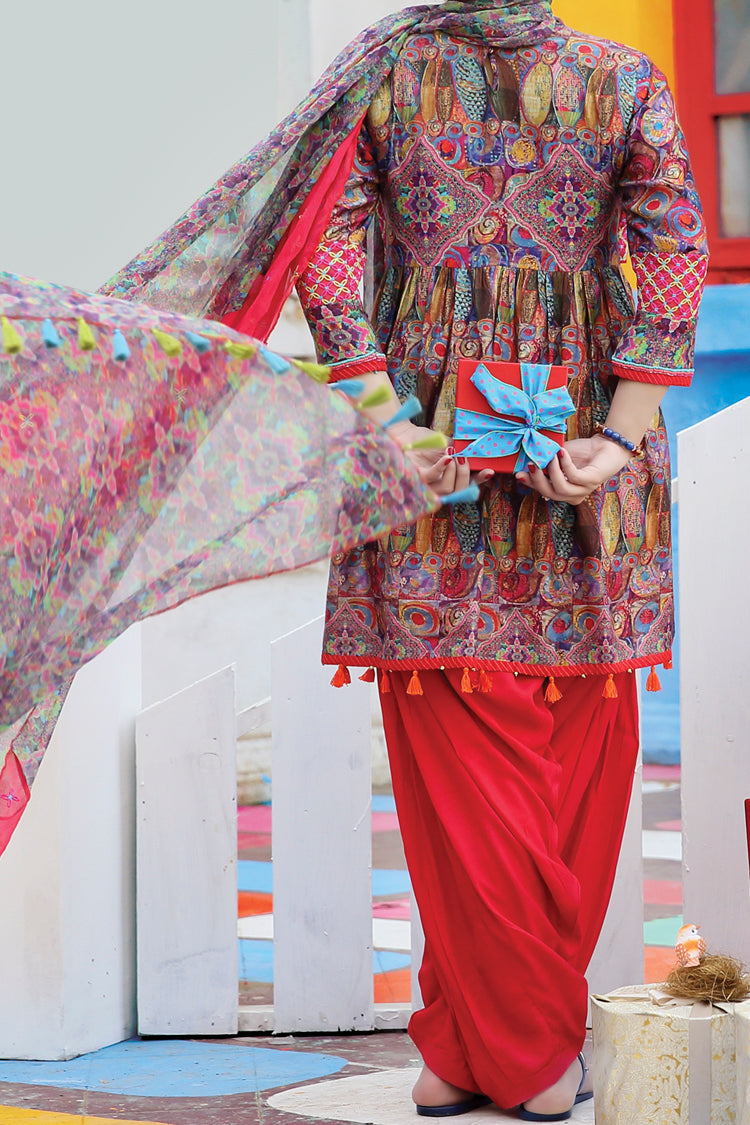 Pink 3Pc Stitched - ALDP-061