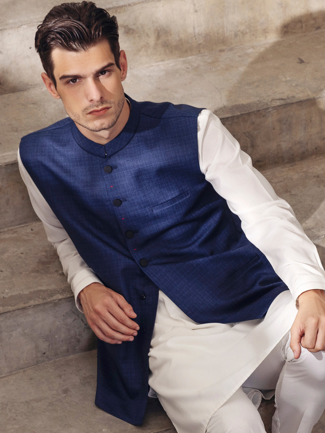 Blue Waistcoat - AL-WC-401