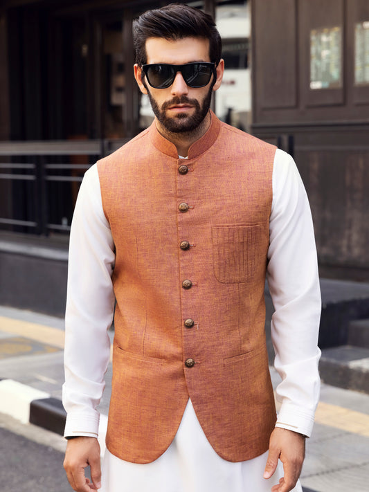 Orange Waistcoat - AL-WC-410