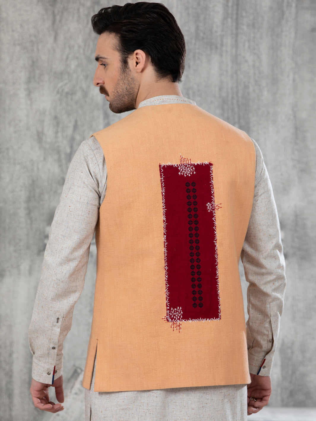 Beige Blended Waistcoat - AL-WC-416